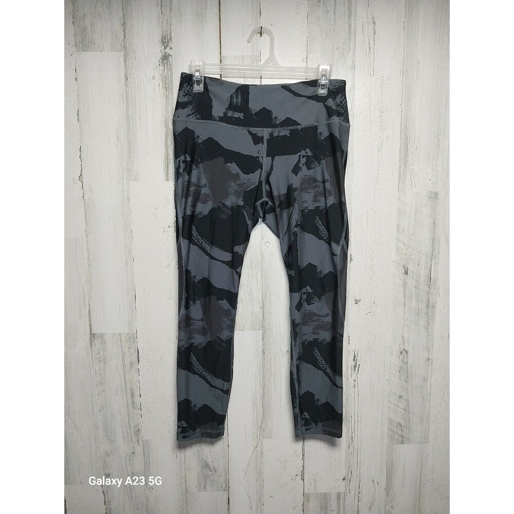 Under Armour Womens High Rise Ankle Crop Compression Pants Leggings Large Gray